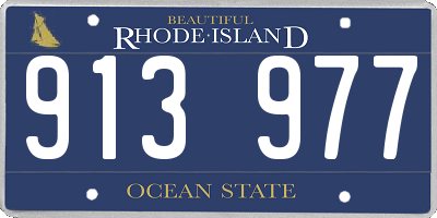 RI license plate 913977