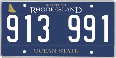 RI license plate 913991