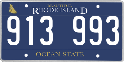 RI license plate 913993