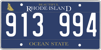 RI license plate 913994