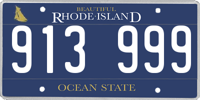 RI license plate 913999