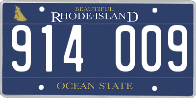 RI license plate 914009