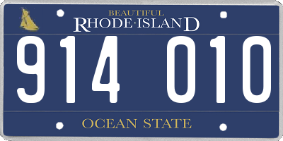 RI license plate 914010