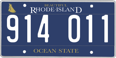 RI license plate 914011
