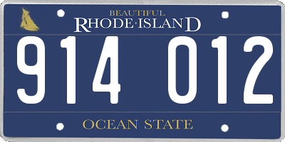 RI license plate 914012