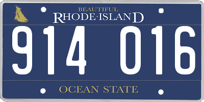 RI license plate 914016