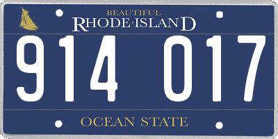 RI license plate 914017
