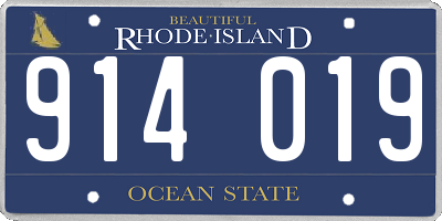 RI license plate 914019