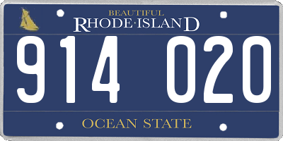 RI license plate 914020