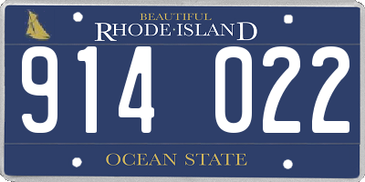 RI license plate 914022