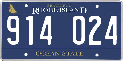 RI license plate 914024