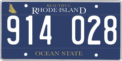 RI license plate 914028