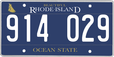 RI license plate 914029