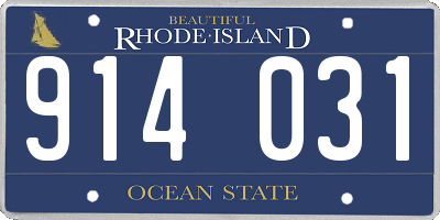 RI license plate 914031