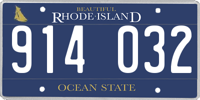 RI license plate 914032