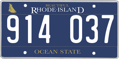 RI license plate 914037