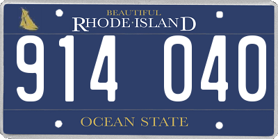RI license plate 914040
