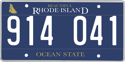 RI license plate 914041