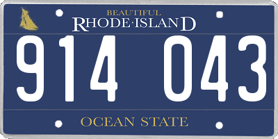 RI license plate 914043