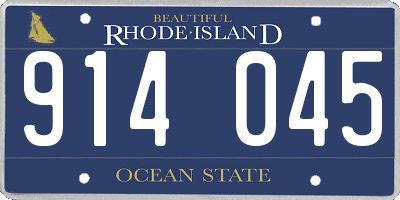RI license plate 914045