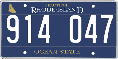 RI license plate 914047