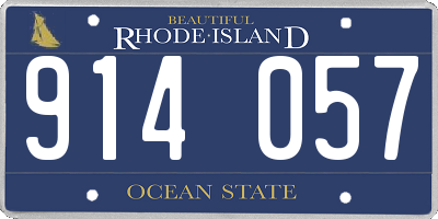 RI license plate 914057