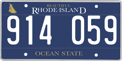 RI license plate 914059