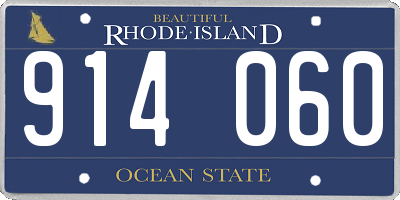RI license plate 914060