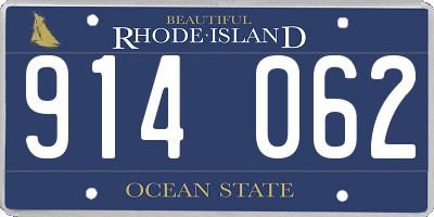 RI license plate 914062