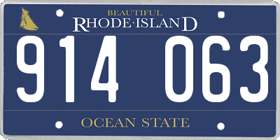RI license plate 914063