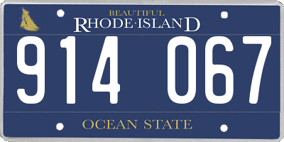 RI license plate 914067