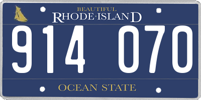 RI license plate 914070