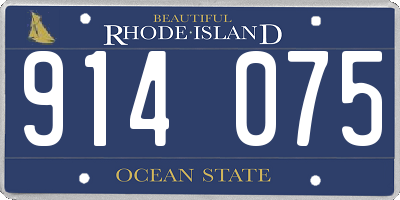 RI license plate 914075