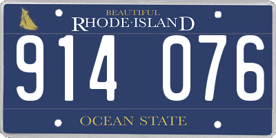 RI license plate 914076
