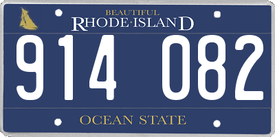 RI license plate 914082