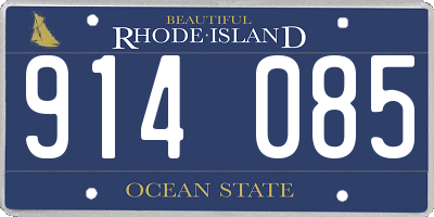 RI license plate 914085