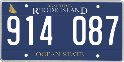 RI license plate 914087