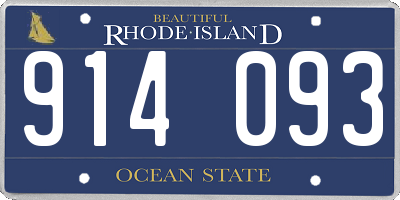 RI license plate 914093