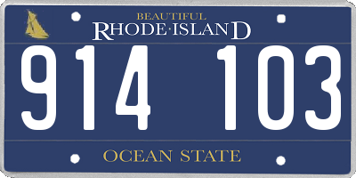 RI license plate 914103
