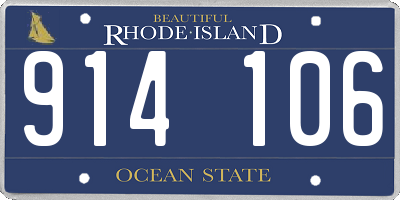 RI license plate 914106