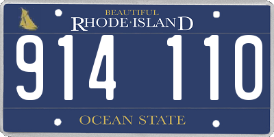 RI license plate 914110