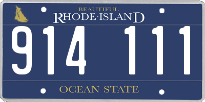 RI license plate 914111