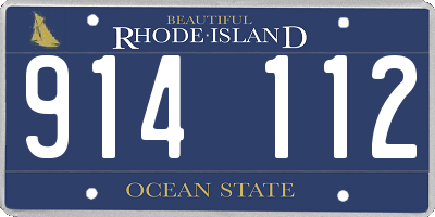 RI license plate 914112