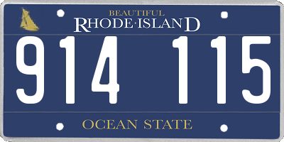 RI license plate 914115
