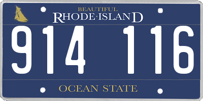 RI license plate 914116