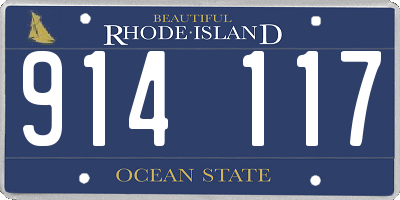 RI license plate 914117
