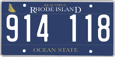 RI license plate 914118