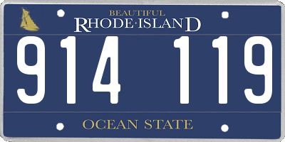 RI license plate 914119
