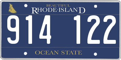 RI license plate 914122