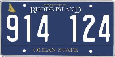 RI license plate 914124